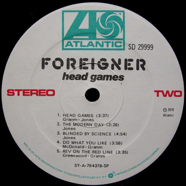 Foreigner : Head Games (LP, Album, Eur)