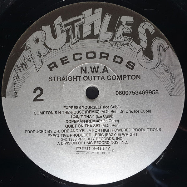 N.W.A* : Straight Outta Compton (LP, Album, RE, RP, MPO)