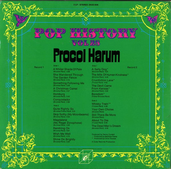 Procol Harum : Pop History Vol. 28 (2xLP, Comp)