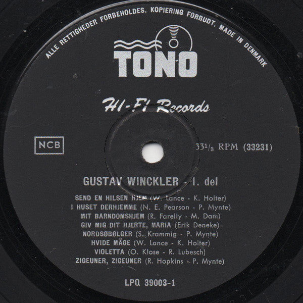 Gustav Winckler : Gustav Winckler Vol. 1 (LP, Comp, RE)