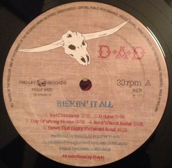 D.A.D.* : Riskin' It All (LP, Album)