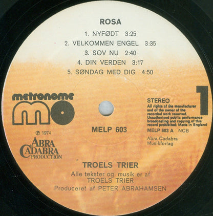 Troels Trier : Rosa (LP, Album, Pre)
