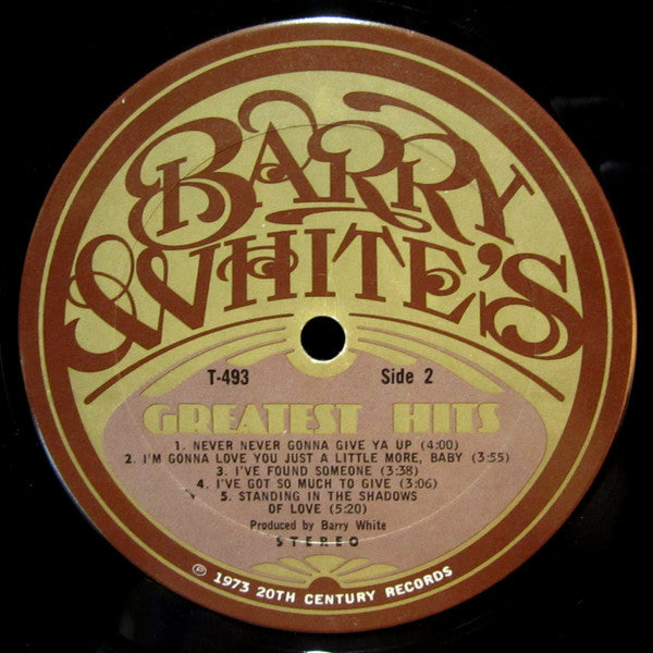 Barry White : Barry White's Greatest Hits (LP, Comp, Pit)