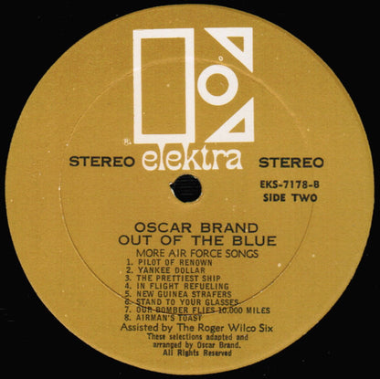 Oscar Brand : Out Of The Blue / More Air Force Songs (LP, Album, RE)
