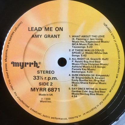 Amy Grant : Lead Me On (LP, Album)