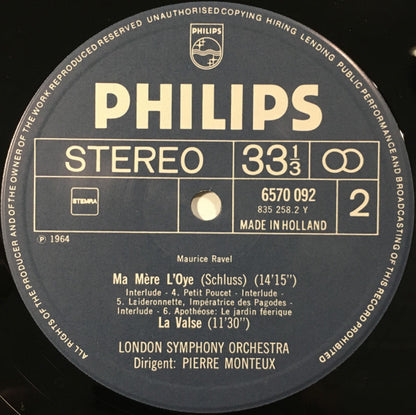 Ravel*, London Symphony Orchestra, Pierre Monteux : Boléro / Ma Mère L'Oye / La Valse (LP, Album, RE)