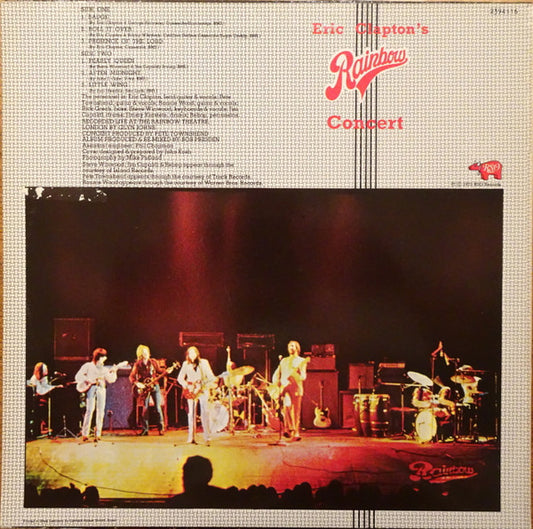 Eric Clapton : Eric Clapton's Rainbow Concert (LP, Album, RE)