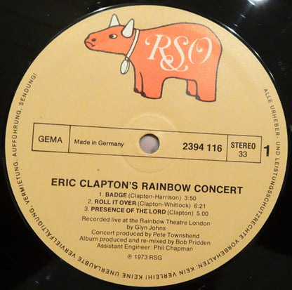 Eric Clapton : Eric Clapton's Rainbow Concert (LP, Album, RE)