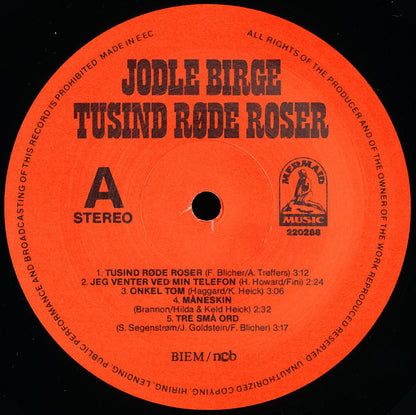 Jodle Birge : Tusind Røde Roser (LP, Album)