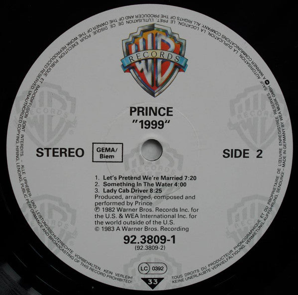 Prince : 1999 (LP, Album, RE)