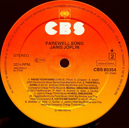 Janis Joplin : Farewell Song (LP, Album)