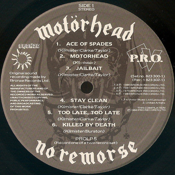 Motörhead : No Remorse (2xLP, Album, Comp, Ltd, S/Edition, Lea)