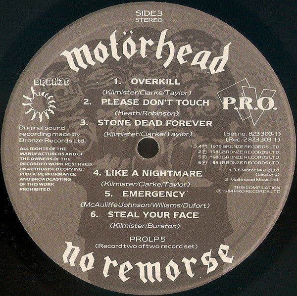 Motörhead : No Remorse (2xLP, Album, Comp, Ltd, S/Edition, Lea)