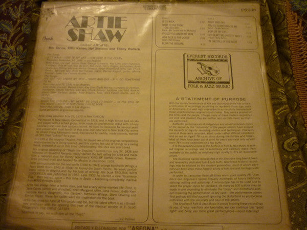 Artie Shaw : Artie Shaw (LP, Album, Comp)