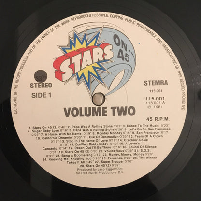 Stars On 45 : Stars On 45 Volume Two (12", Maxi)