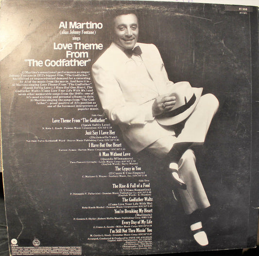 Al Martino : Love Theme From The Godfather (LP, Album, Club)
