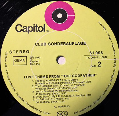 Al Martino : Love Theme From The Godfather (LP, Album, Club)