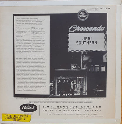 Jeri Southern : Jeri Southern At The Crescendo (LP, Album)