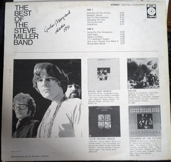 Steve Miller Band : The Best Of The Steve Miller Band (LP, Comp)