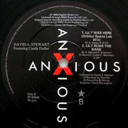 David A. Stewart Featuring Candy Dulfer : Lily Was Here (12", Single)