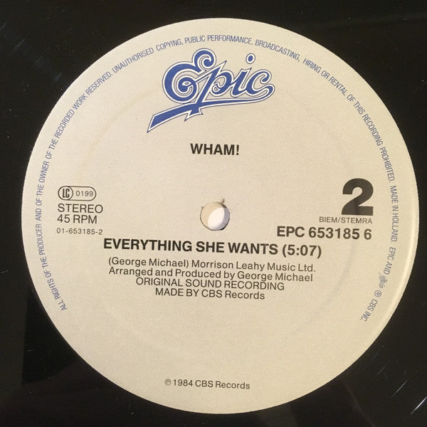 Wham! : Last Christmas (Christmas 88) (12")