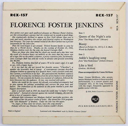 Florence Foster Jenkins : Florence Foster Jenkins (7", EP, Mono, RE, Blu)