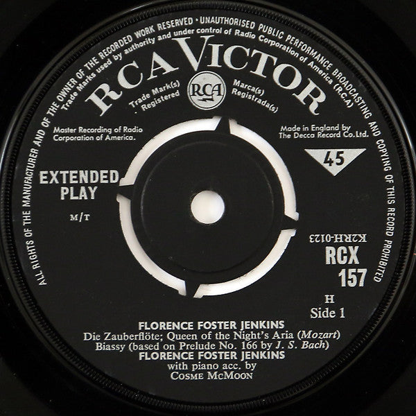 Florence Foster Jenkins : Florence Foster Jenkins (7", EP, Mono, RE, Blu)