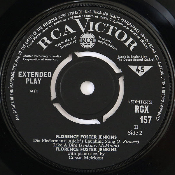 Florence Foster Jenkins : Florence Foster Jenkins (7", EP, Mono, RE, Blu)