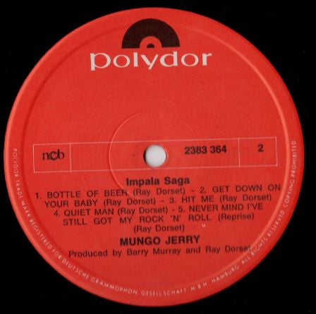 Mungo Jerry : Impala Saga (LP, Album)
