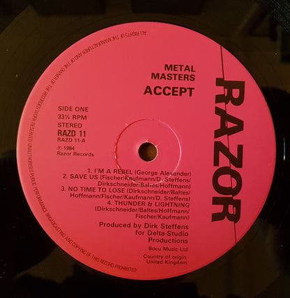 Accept : Metal Masters (2xLP, Comp)