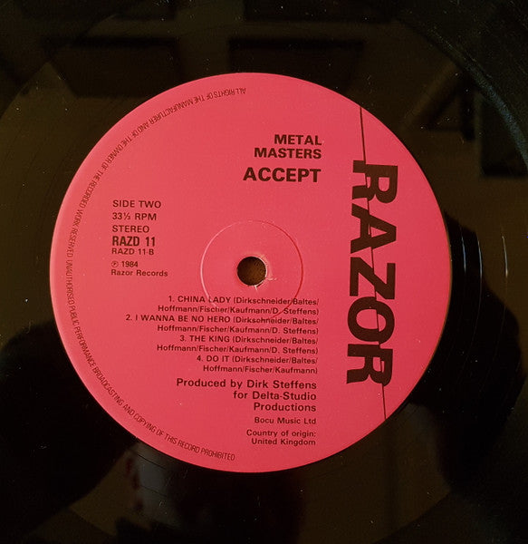 Accept : Metal Masters (2xLP, Comp)