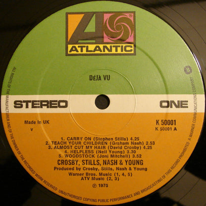 Crosby, Stills, Nash & Young : Déjà Vu (LP, Album, RE, Gat)