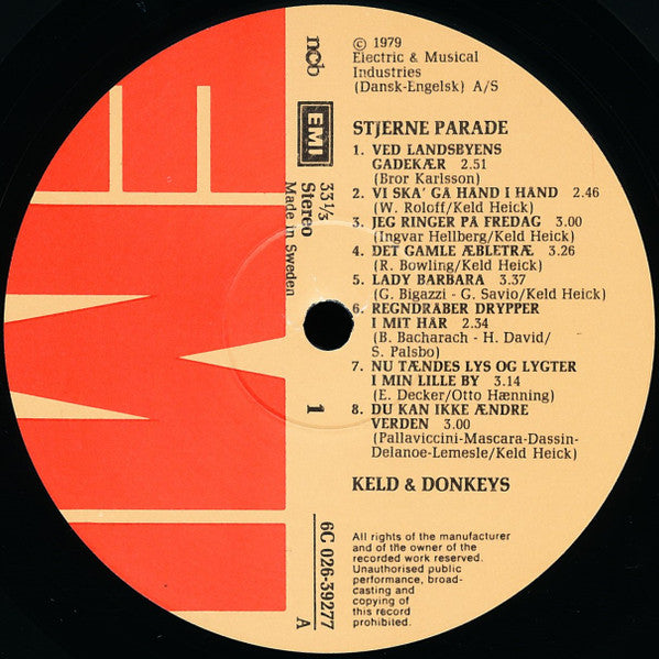 Keld & The Donkeys : Stjerne Parade (LP, Comp)