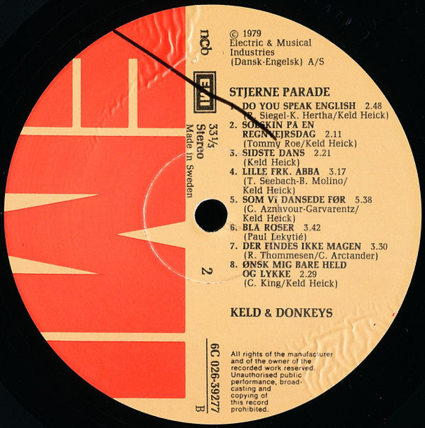 Keld & The Donkeys : Stjerne Parade (LP, Comp)