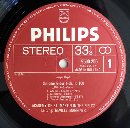 Joseph Haydn, Academy Of St. Martin-in-the-Fields*, Neville Marriner* : Haydn Sinfonien • Nr. 100 „Militär“ • Nr. 103 „Mit Dem Paukenwirbel“ (LP, Album)