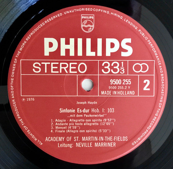 Joseph Haydn, Academy Of St. Martin-in-the-Fields*, Neville Marriner* : Haydn Sinfonien • Nr. 100 „Militär“ • Nr. 103 „Mit Dem Paukenwirbel“ (LP, Album)