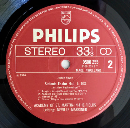 Joseph Haydn, Academy Of St. Martin-in-the-Fields*, Neville Marriner* : Haydn Sinfonien • Nr. 100 „Militär“ • Nr. 103 „Mit Dem Paukenwirbel“ (LP, Album)