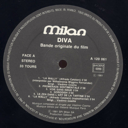 Vladimir Cosma : Diva (Bande Originale Du Film) (LP, Album, RE, Bla)