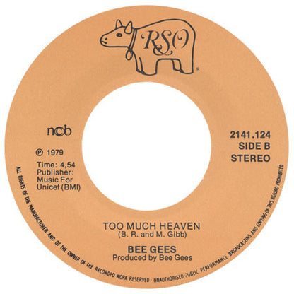 ABBA / Bee Gees : Chiquitita / Too Much Heaven (7", Single)