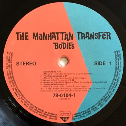 The Manhattan Transfer : Bodies And Souls (LP, Album)