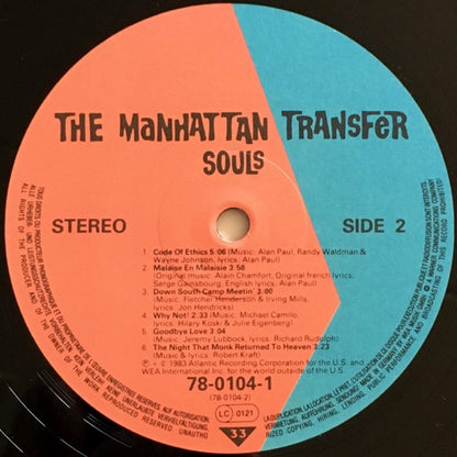 The Manhattan Transfer : Bodies And Souls (LP, Album)