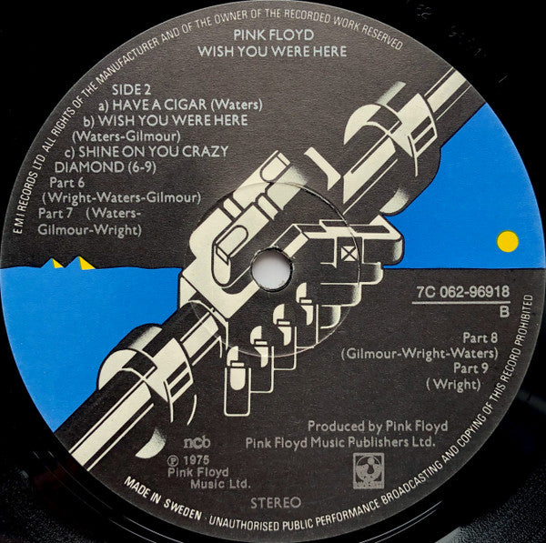 Pink Floyd : Wish You Were Here (LP, Album, RP)