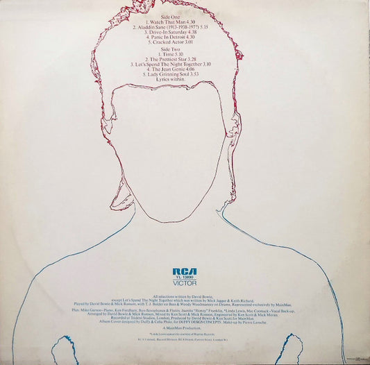 David Bowie : Aladdin Sane (LP, Album, RE, RM)