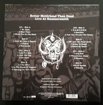 Motörhead : Better Motörhead Than Dead - Live At Hammersmith (4xLP, Album, RE)