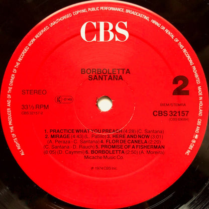 Santana : Borboletta (LP, Album, RE)