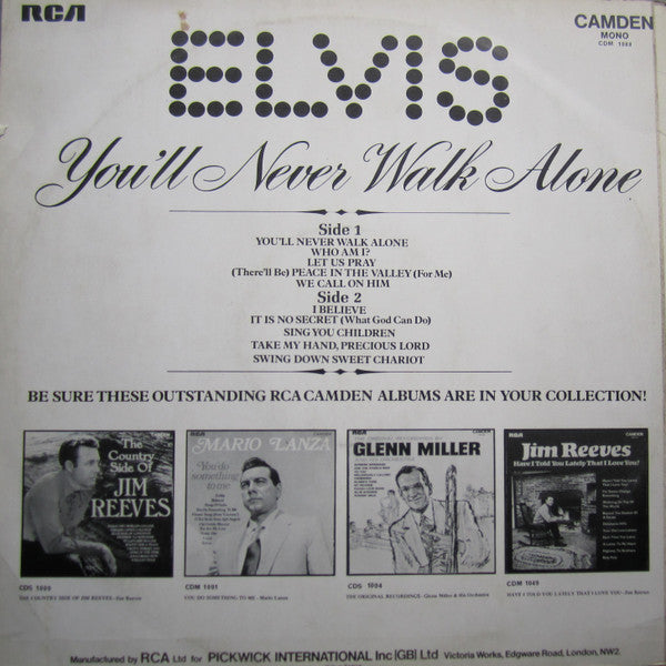 Elvis Presley : You'll Never Walk Alone (LP, Album, Comp, Mono, Tur)