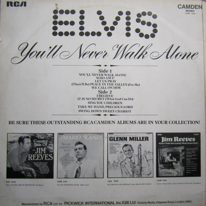 Elvis Presley : You'll Never Walk Alone (LP, Album, Comp, Mono, Tur)