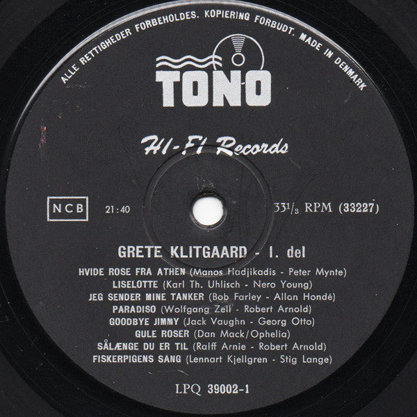 Grete Klitgaard : Grete Klitgaard (LP, Comp)
