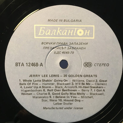 Jerry Lee Lewis : The Collection: 20 Rock'n'Roll Greats (LP, Comp, Lig)