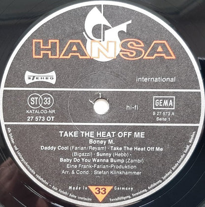 Boney M. : Take The Heat Off Me (LP, Album, RP)